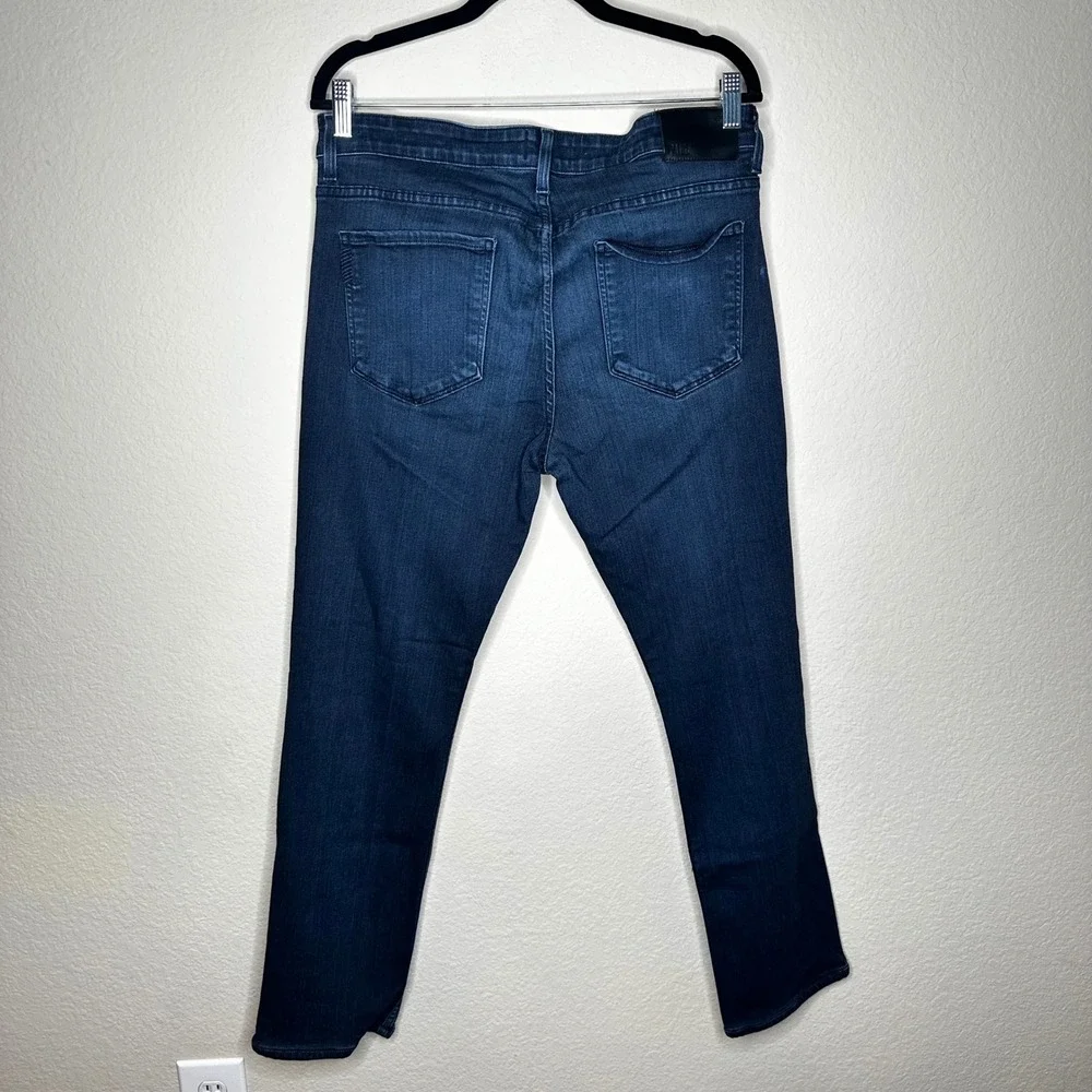 PAIGE Federal Slim Straight Leg Jeans Mens 33 Dark Indigo Wash Made in USA